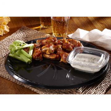12&quot;BLK Round Cater Tray  PET(25)