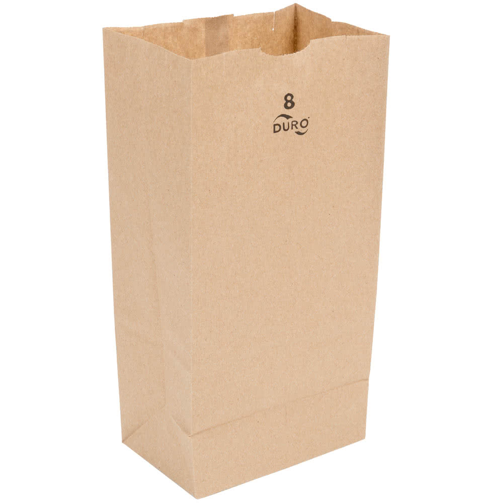 8# Kraft Paper Bag  6&quot;x4&quot;x12.25&quot;(500)