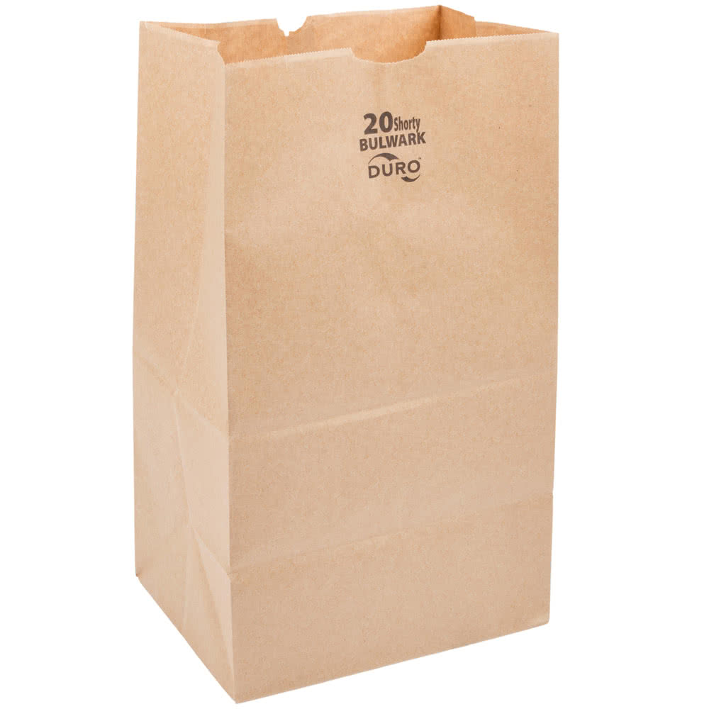 20# Short Kraft Heavy Paper  Bag 8.25&quot;x6&quot;x15.25&quot;(500)