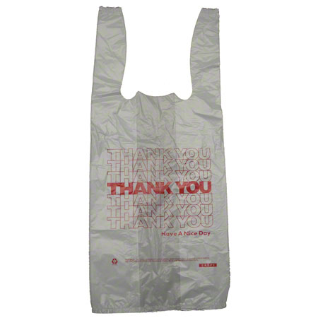 Small 12# White Thank You Bag, 8&quot; x 4&quot; x 16&quot; (2000)