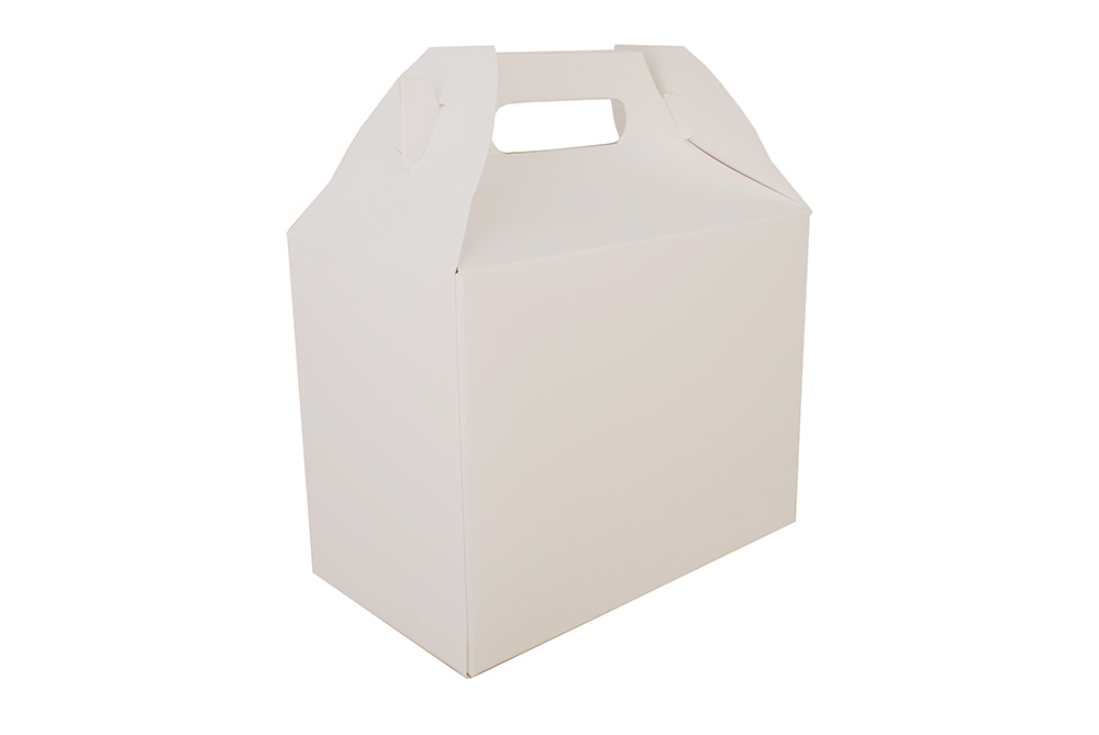White Lrg. 9x7x5 Handle  Chicken Box (125)