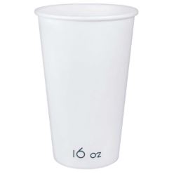 16oz Paper Hot Cup White Singlewall(1000)