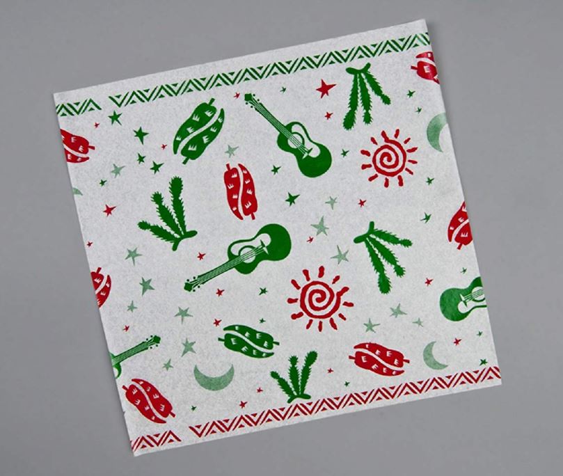 Mexican Greaseproof Printed  Deli Paper (1000) 12&quot;x12&quot;