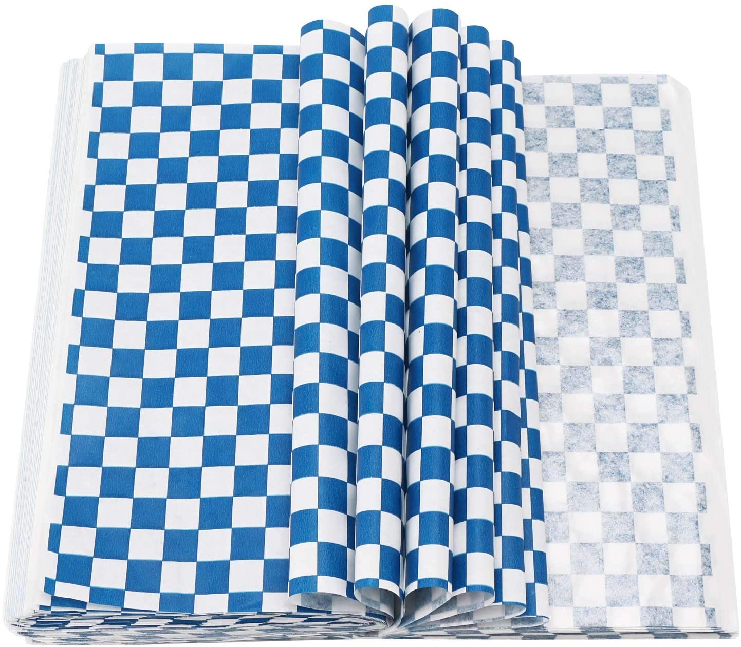 12&quot;x12&quot; Blue Checkered Paper    Greaseproof(1000) 