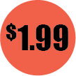 $1.99 Circle Redglo Label  (1000)