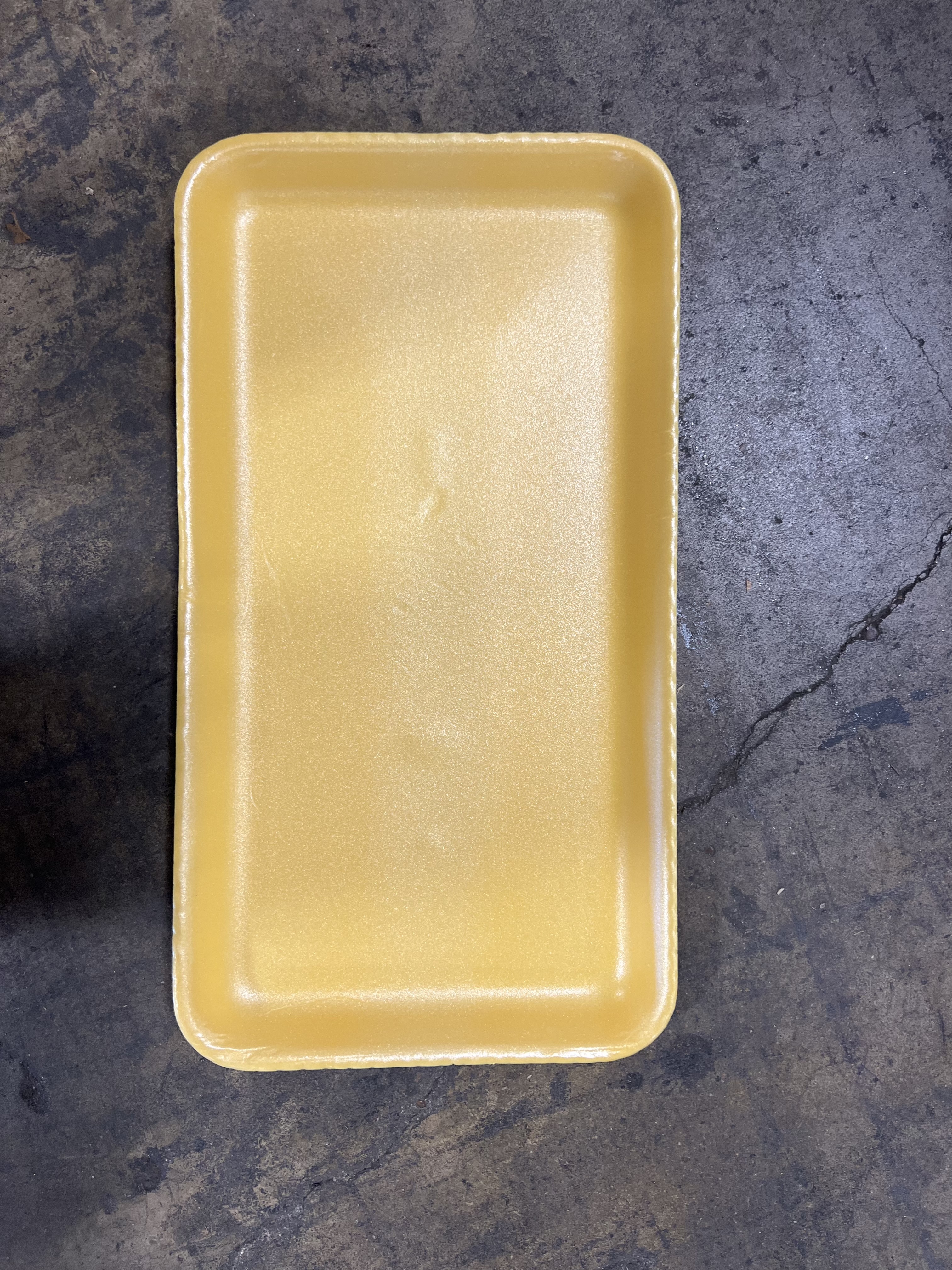 1525s Yellow Foam Tray(250)     8x14.75x.9 