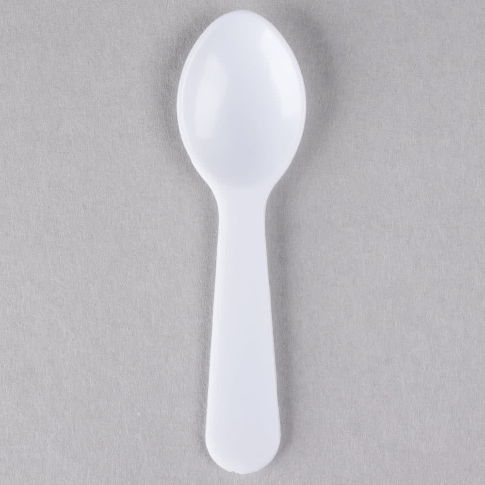 3&quot; White Taster Spoon  Polystyrene (3000)