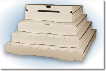 14&quot; Plain White Pizza Box  Corrugated (50)
