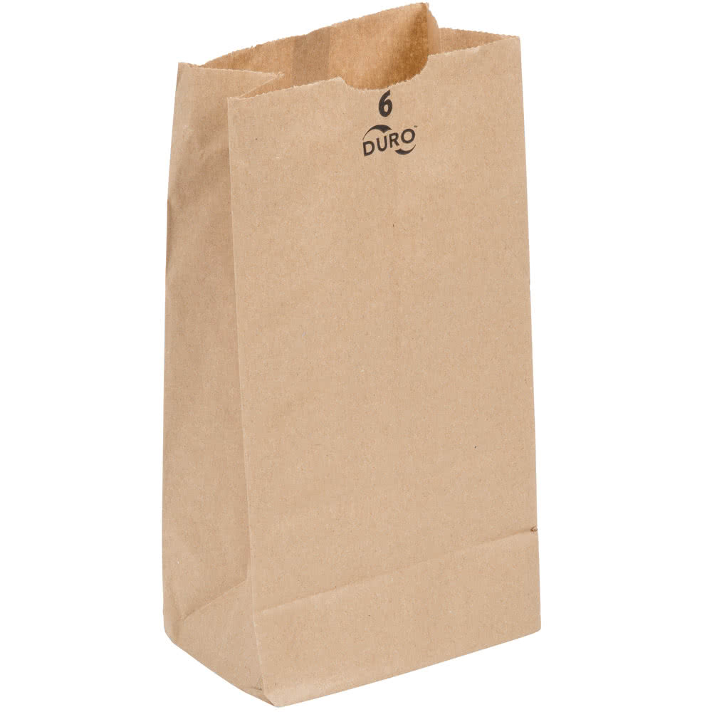 6# Kraft Paper Bag  6&quot;x3.5&quot;x11&quot;(500)