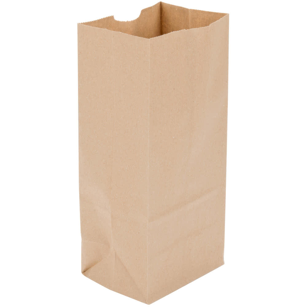 8# Kraft Heavy Paper Bag  6&quot;x4&quot;x12.25&quot;(500)