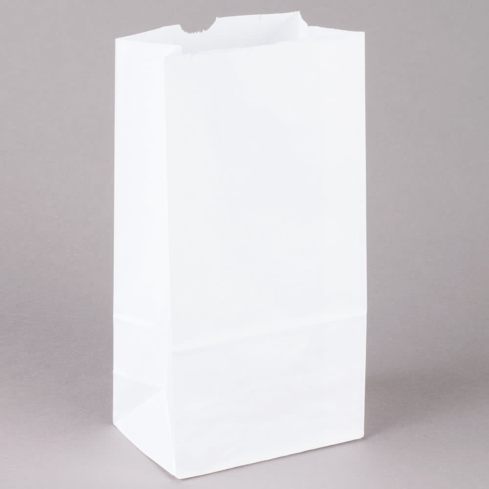 6# White Paper Bag  6&quot;x3.5&quot;x11&quot;(500)