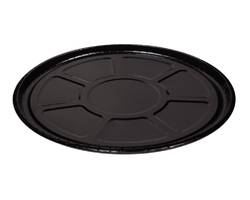 13&quot; Take and Bake Pizza Tray  Coated Corrugated Black - 