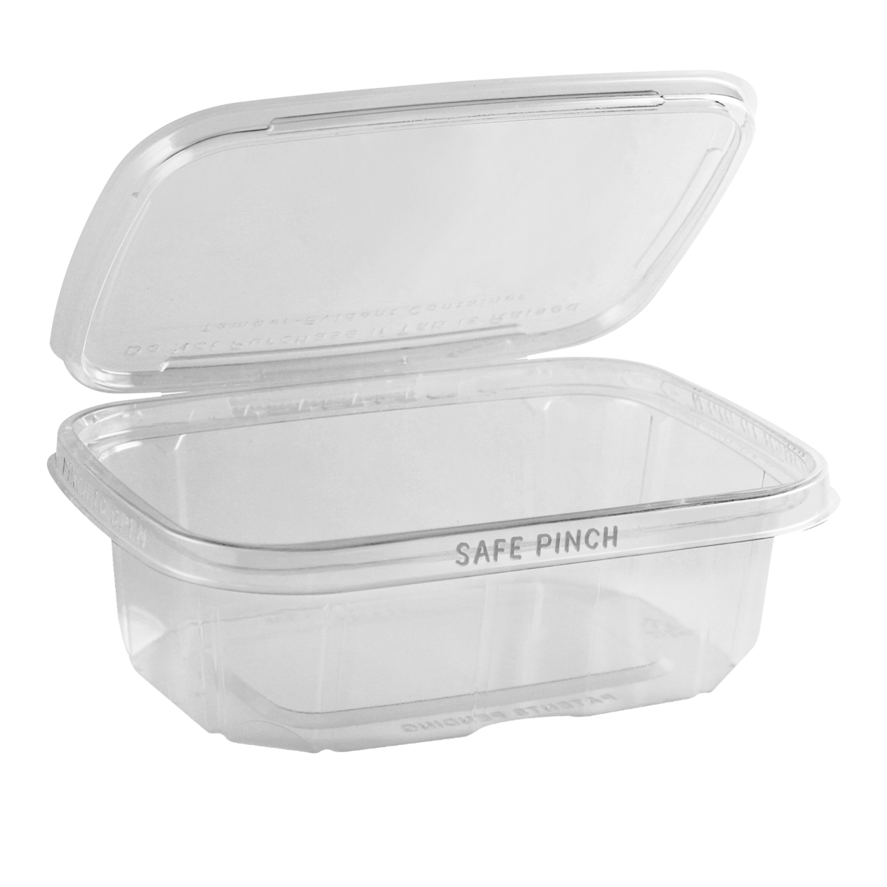 24oz Clr.Tamper Evident Deli 
Container Hinged Lid(200)6x7