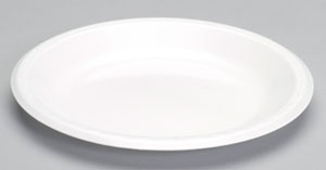 10.25&quot; White Laminated Foam Plate (500)