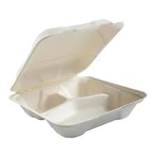White 3 Comp Fiber Carryout   9x9x3 (200)